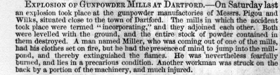 Explosion at a Powder mill